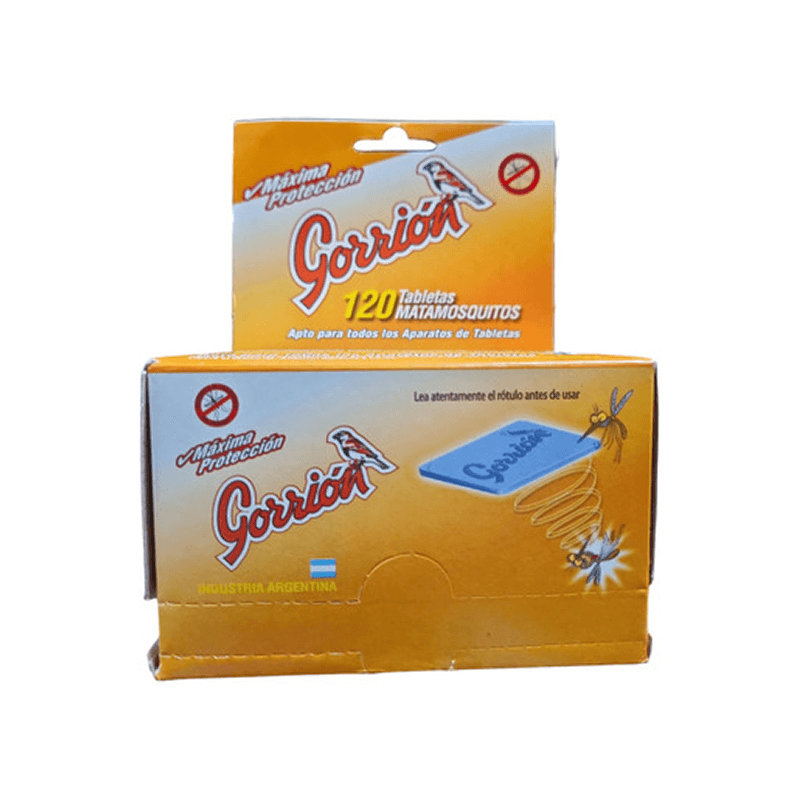 Tabletas Antimosquito Gorrión (Caja 120u)