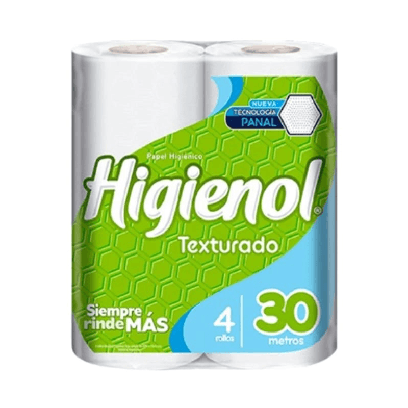 Higienol Hoja Texturado 4 rollos Panal