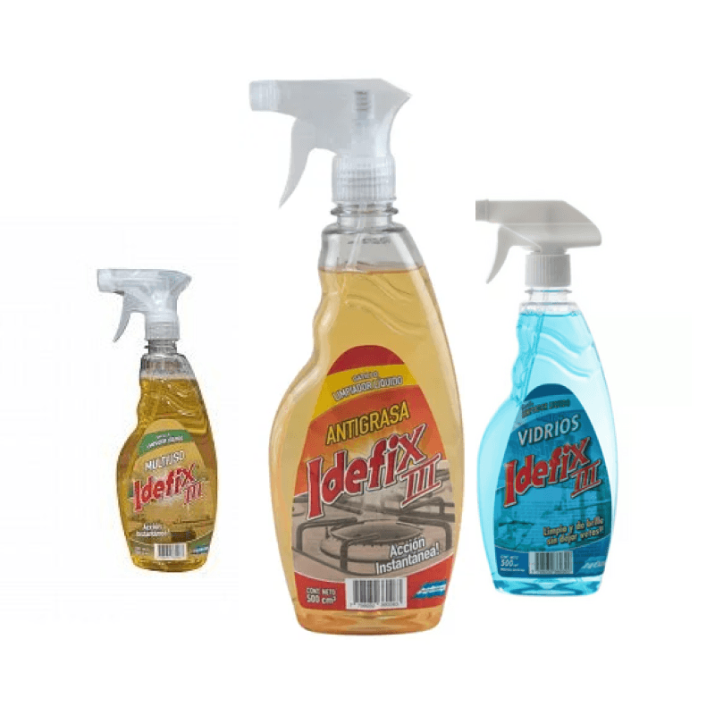 Limpiador Idefix Antigrasa/Multiuso/Vidrio c/ Gatillo