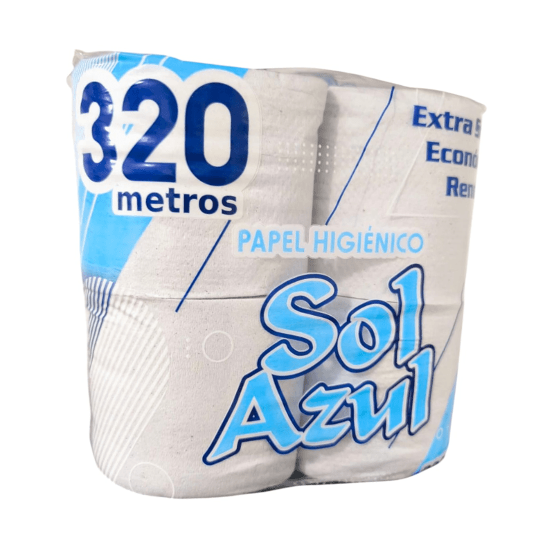 Papel Higiénico Sol Azul 4 rollos x 80mts Blanco